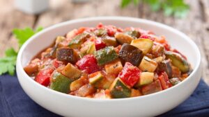 Be careful, this ratatouille should not be eaten, it contains pieces of glass
