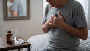 Treated for heart failure, he sees his chest swell dramatically