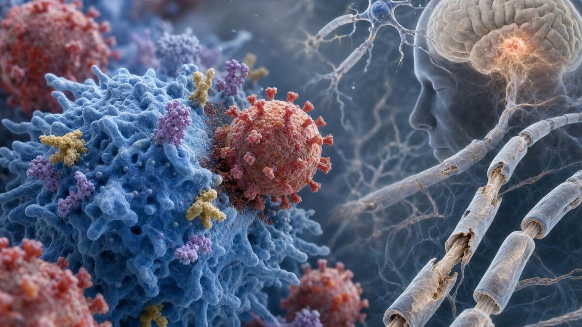 Multiple sclerosis: how the Epstein-Barr virus and genetic factors combine to destroy myelin