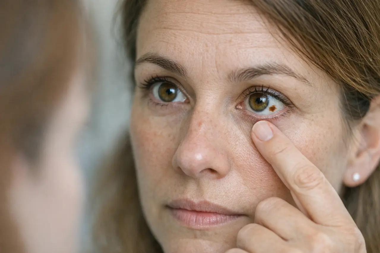 Brown spot in the white of the eye: Dr Jourdan explains why it cannot be treated like a spot on the skin