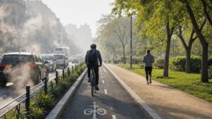 Car, bike, jogging: this smart choice that most ignore reduces the pollution you inhale by up to half