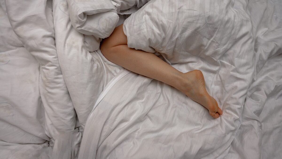 Why do we take the leg out of the duvet or turn the pillow over at night?